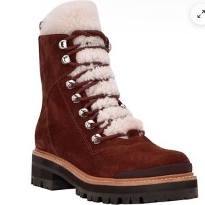 Marc Fisher Ankle Boots with Cream Accents